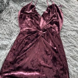 Zara backless velvet dress,